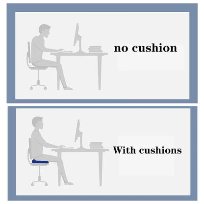 Memory Foam Seat Cushion – Office Chair & Home Use, Ergonomic Pillow for Back Pain Relief