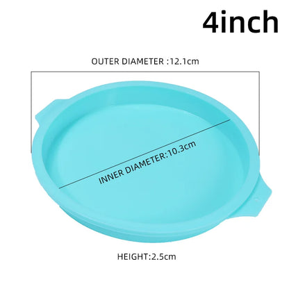 FAIS DU Silicone Cake Pan Set – 2-8pcs 4/6/8inch Round Molds for Rainbow Cake & Mousse Baking