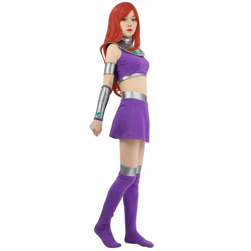 WENAM Princess Starfire Purple Costume for Women — Koriand’r Halloween & Theme Party Outfit