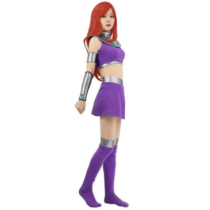 WENAM Princess Starfire Purple Costume for Women — Koriand’r Halloween & Theme Party Outfit