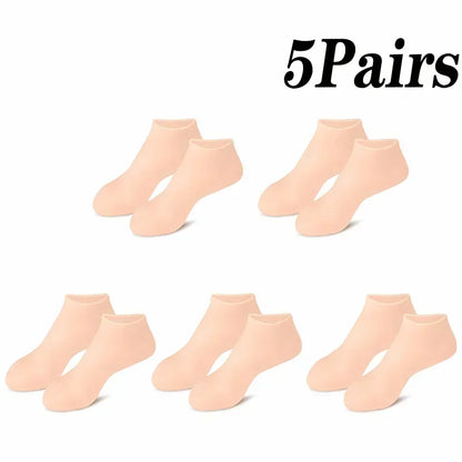Exfoliating & Moisturizing Foot Socks – Silicone Socks for Dry, Cracked Skin, Plantar Protection & Elastic Skin Care