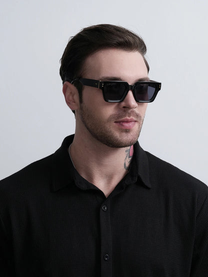 Ruiao 2024 Luxury Premium Designer Sunglasses – Black Square Shades for Men & Women