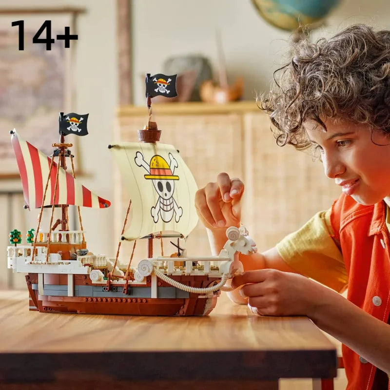 FIT 75639 One Piece Merry Boat Luffy Building Blocks Toy – Model Bricks Set for Kids’ Birthday & Christmas Gifts