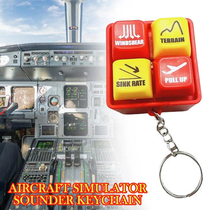 Boeing & Airbus Pilot Keychain – 737 EGPWS Warning Sound Simulator, Commercial Aircraft Car & Crew Gift