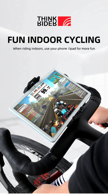ThinkRider Bike Trainer Phone Mount Stand – Adjustable 360° Rotatable Mobile Phone & iPad Holder for Bikes