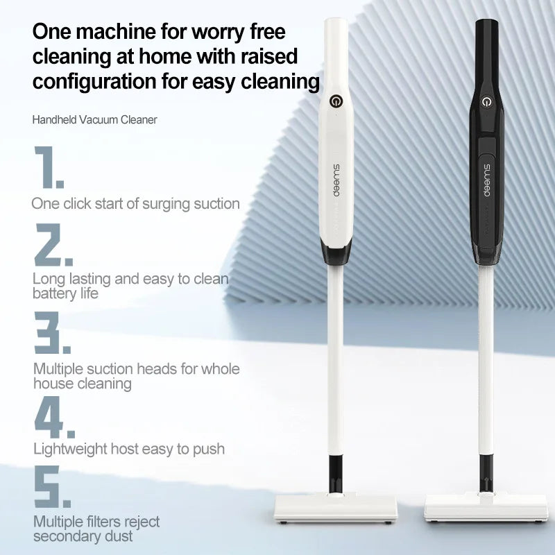 Handheld Wireless Vacuum Cleaner – 20000Pa Powerful Car Vacuum with Metal Strainer, Portable & Cordless