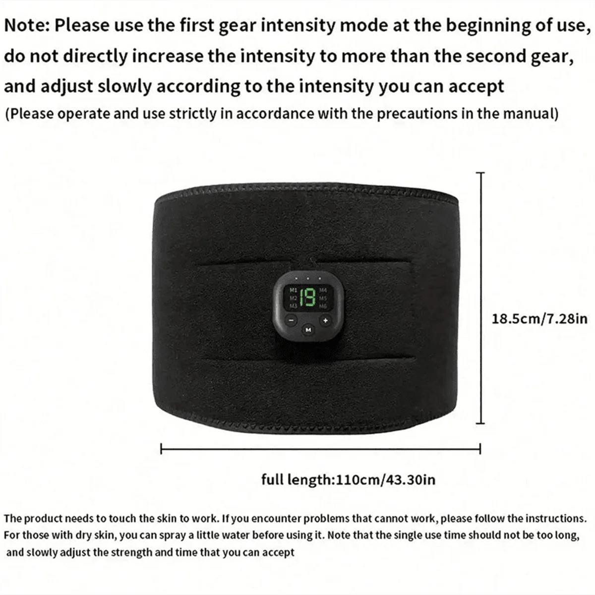 Portable USB Waist Massager Belt — Electric Body Shaper & Fitness Trainer for Arm, Hip & Leg Toning