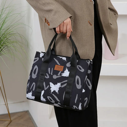 Insulated Commuter Lunch Bag with Storage Pouch — Portable Handbag for Office, Thermal Food Carrier with Meal Box Included