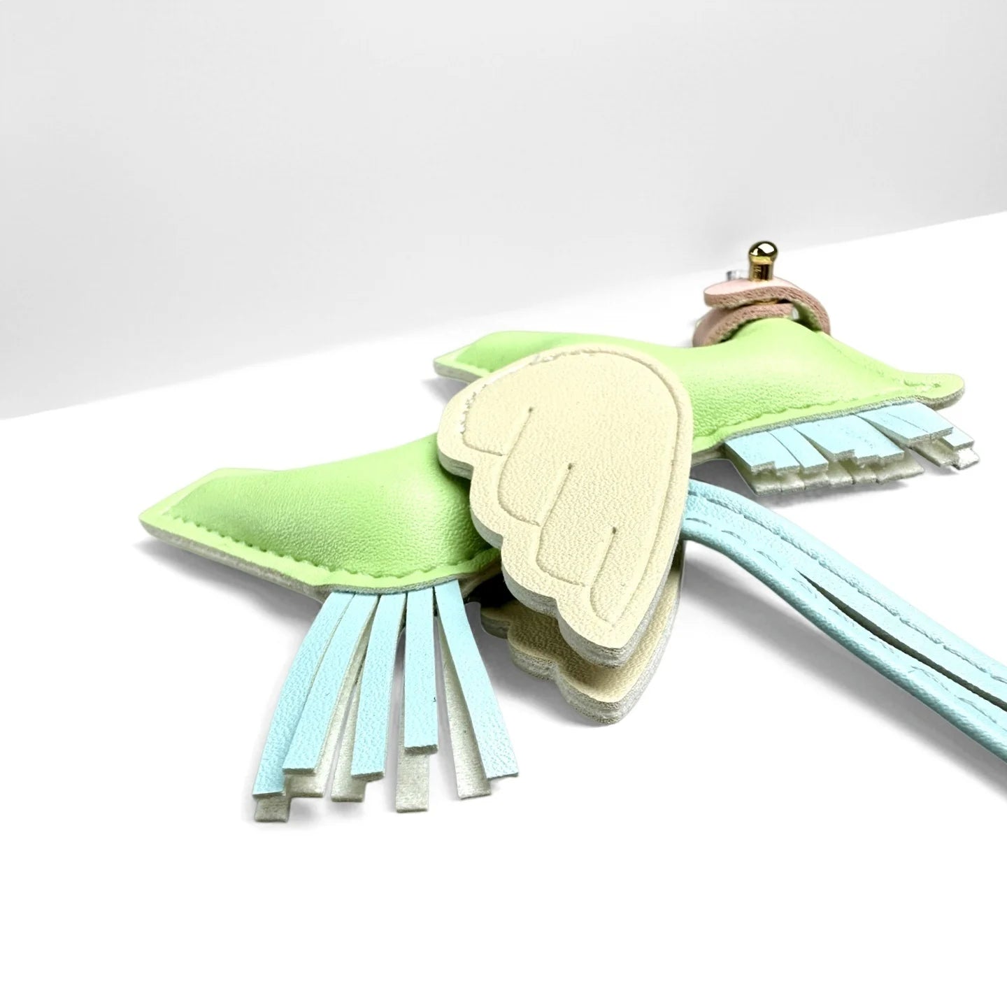Winged Pony Keychain - Premium PU Leather Bag Charm with Detachable Strap
