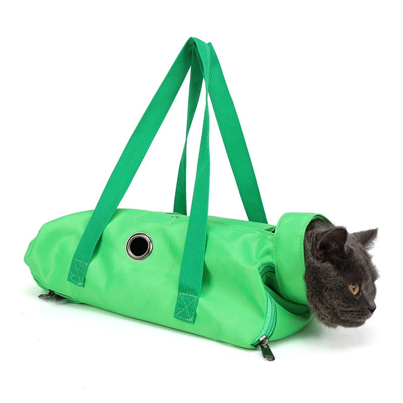Multifunctional Pet Carrier Bag – Breathable Double-Shoulder Cat Backpack, Anti-Scratch & Bite, Foldable Portable Carrier