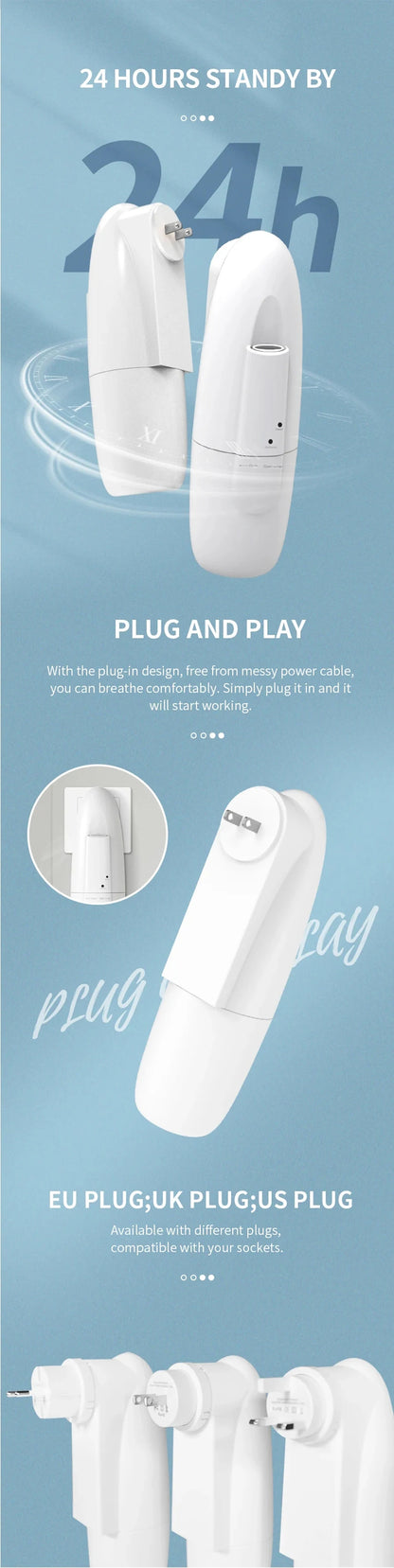 Smart Aroma Essential Oil Diffuser – Bluetooth APP Control, Plug-In Wall Scent Machine for Home & Office Air Freshening