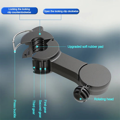 SEAMETAL 3-Speed Car Seat Back Cooling Fan - USB Charge Dual Head Fan with 360 Degree Rotation - Neck Cooler for Summer Car Accessories