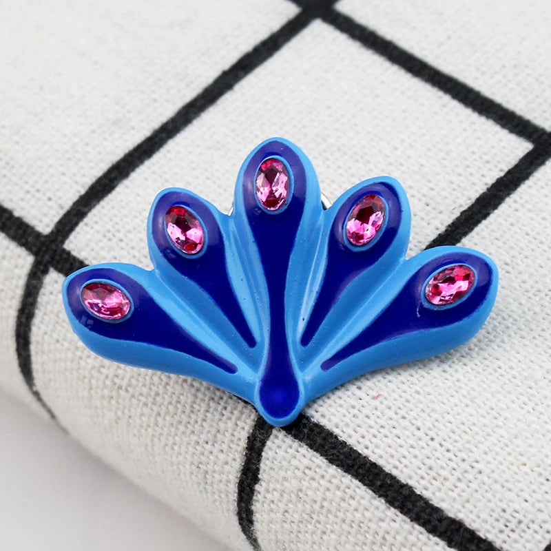 Cute Blue Peacock Enamel Pin - Cartoon Metal Lapel Brooch Jewelry for Men and Women
