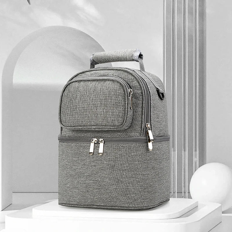 Folding Large-Capacity Breast Milk Storage Backpack – Portable Crib Bed, Mommy Outing Bag with Insulation for Baby