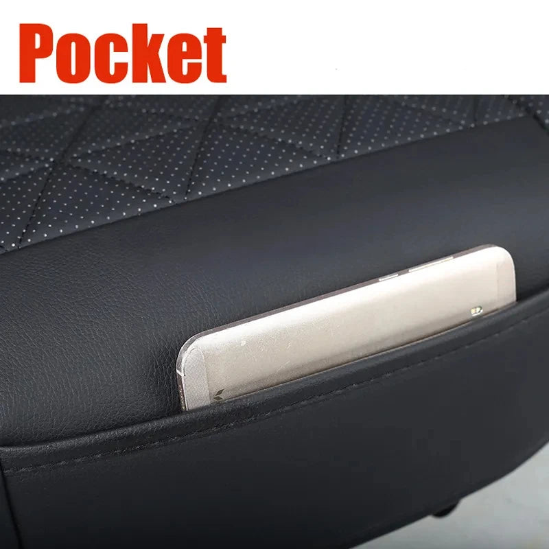 PU Leather Front Car Seat Cover - Universal Seat Cushion Protector Pad