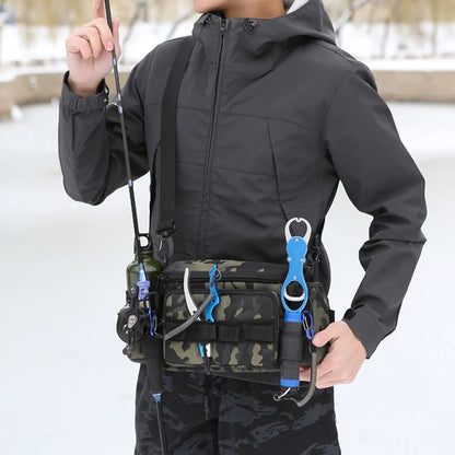 Fishing Tackle Bags Waist Fanny Pack – Utility Storage for Fishing Lures, Line Box | Outdoor Camping Shoulder Crossbody Bag