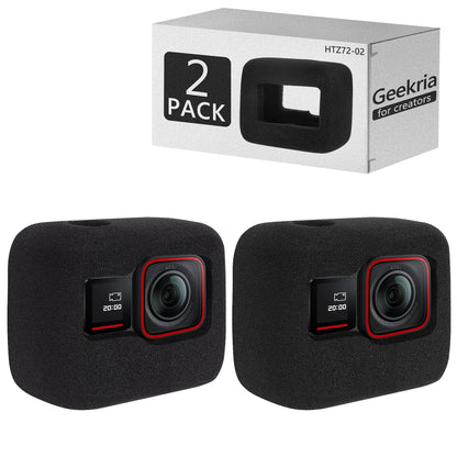 Geekria Windslayer Wind Muff Cover for Insta360 Ace Pro 2 & Ace Pro – Microphone Wind Noise Reduction Action Camera Accessory