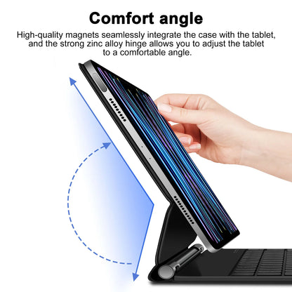 Magic Keyboard Cover for iPad — Magnetic Folio with Backlight for iPad Air 11/13, Pro 11/12.9 & iPad Air 4/5, 10th Gen 10.9-inch