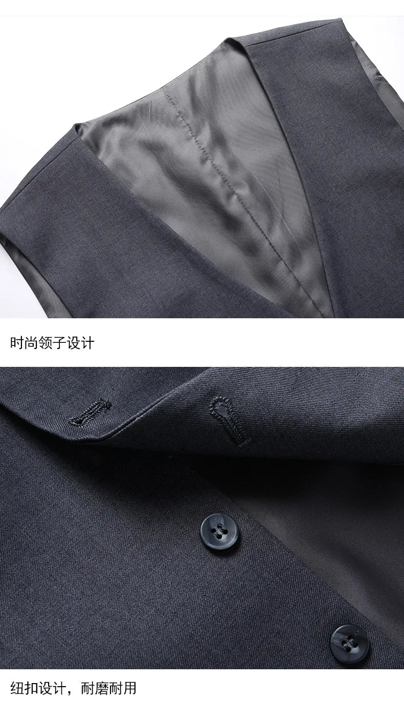 2024 Men's 3-Piece Suit Set – Blazer, Vest & Trousers | Formal Business & Wedding Outfit M-6XL