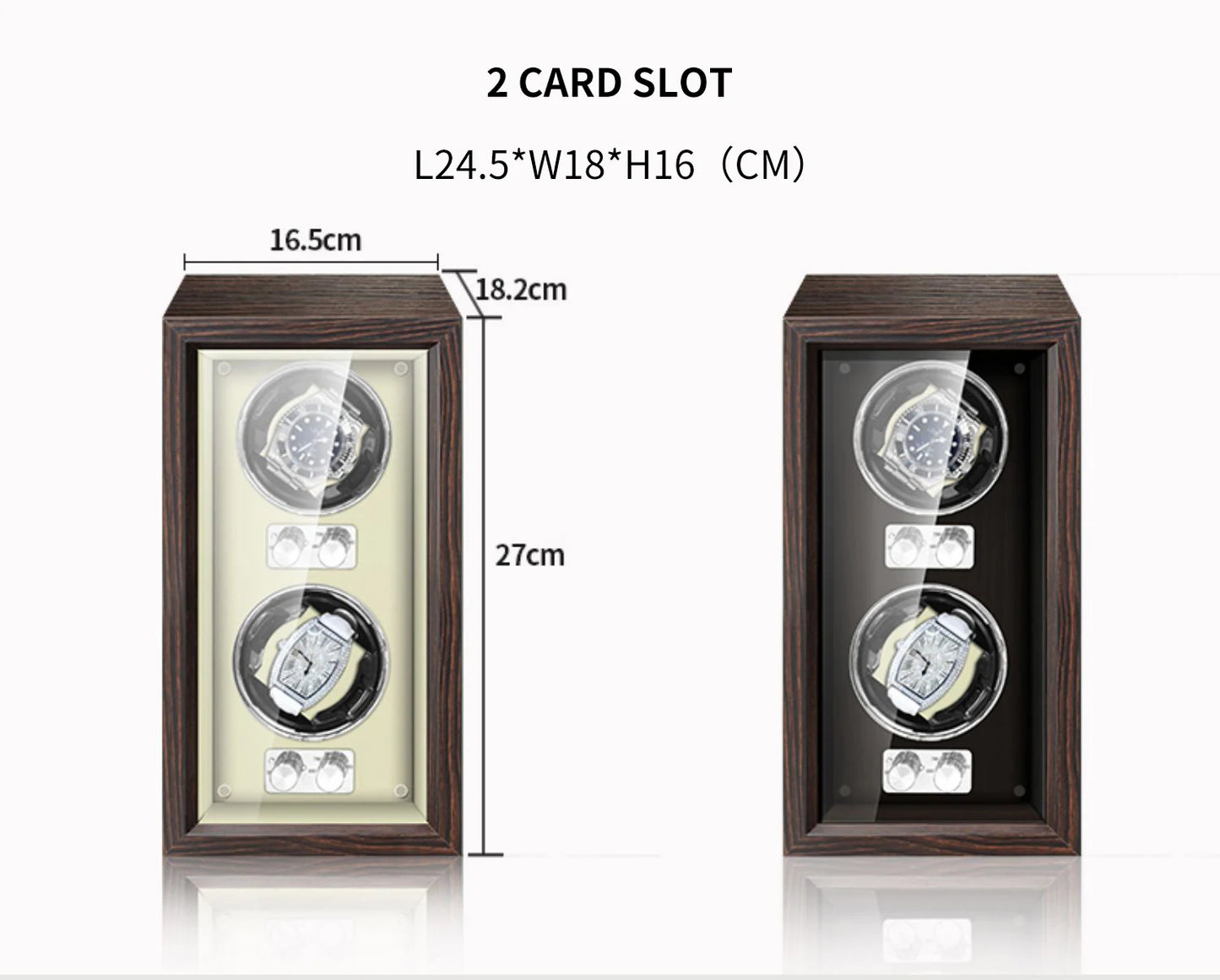 IBBETON Luxury Wood Watch Winder – High-End Automatic Watch Box (2/4/6 Slots) with Mabuchi Mute Motor & Storage Cabinet