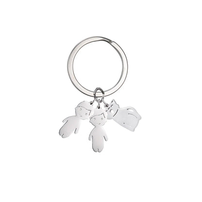 Personalized Kids & Family Keychain – Custom Name Key Chain for Mother’s Day, Couples, Boys, Girls, Pets, Mom, Dad, Baby Gift