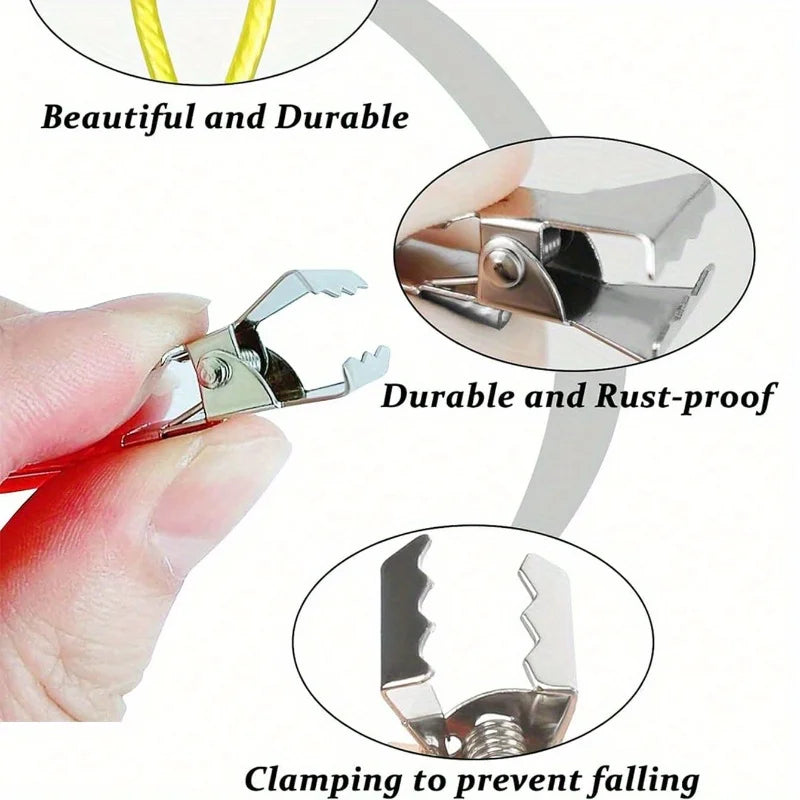 Towel Hanging Clips - 5/10PCS Colorful Metal Hooks for Kitchen & Bathroom Organization