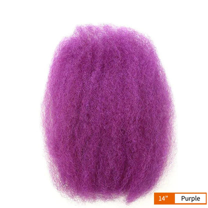 Brazilian Remy Afro Kinky Curly Bulk Human Hair – 50g Braiding Extensions for Dreadlocks & Crochet Twists