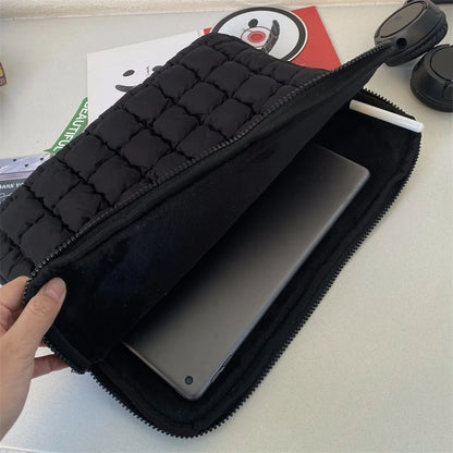Puffy Quilted Laptop Bag Sleeve 11-15.6 Inch — Protective Notebook Cover for MacBook Air/Pro, iPad, Lenovo, HP