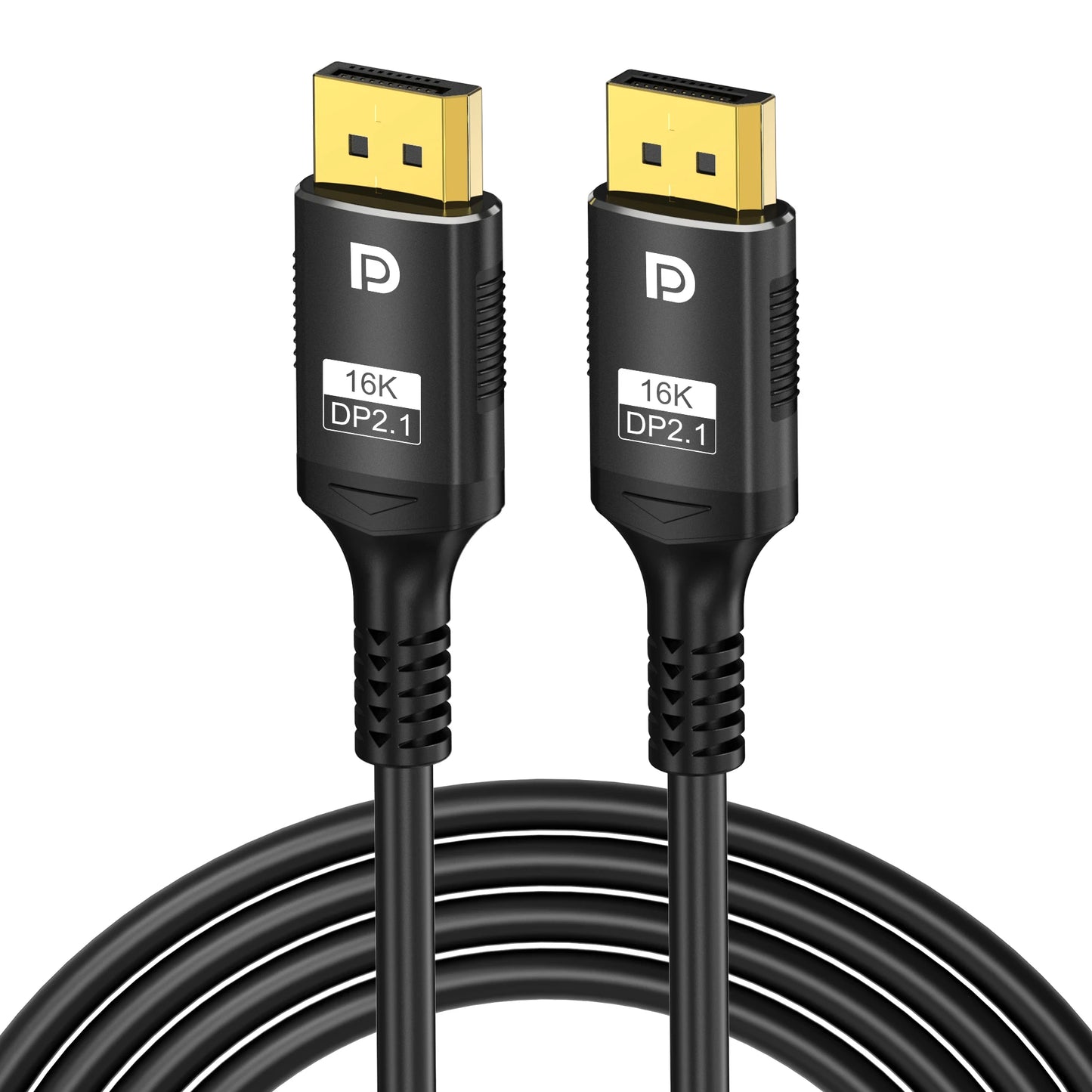 16K DisplayPort 2.1 Cable – 8K@120Hz, 4K@240Hz, 80Gbps HDR Video & Audio for Laptop, TV, Xbox, Projector, Gaming Monitor
