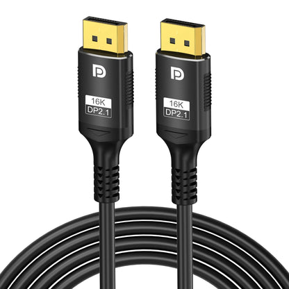 16K DisplayPort 2.1 Cable – 8K@120Hz, 4K@240Hz, 80Gbps HDR Video & Audio for Laptop, TV, Xbox, Projector, Gaming Monitor