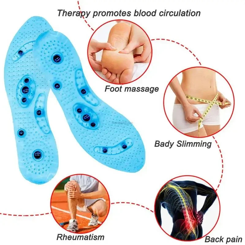 Magnetic Acupressure Foot Massage Insoles – Silicone Pain Relief & Therapy Inserts
