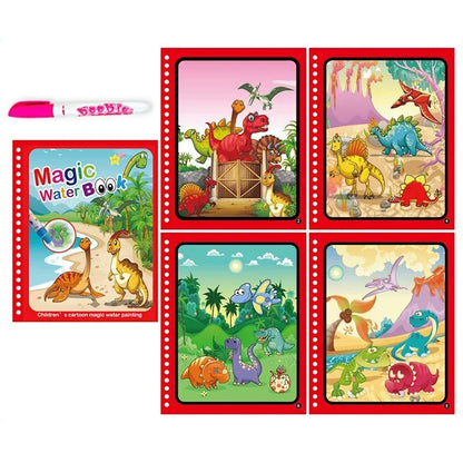 Children's Early Education Magical Water Drawing Book – Reusable Coloring Book with Pen, Creative Educational Toy Gift