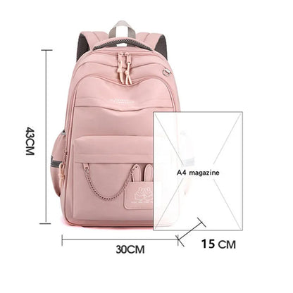 Girls’ School Backpack | Purple & Pink Large Capacity Bookbag for Kids, Primary Students Gift