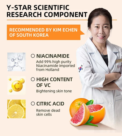 Orange Exfoliating Gel 50g — Dead Skin Remover, Brightening Peeling Scrub, Hydrating & Whitening Korean Skincare Moisturizer