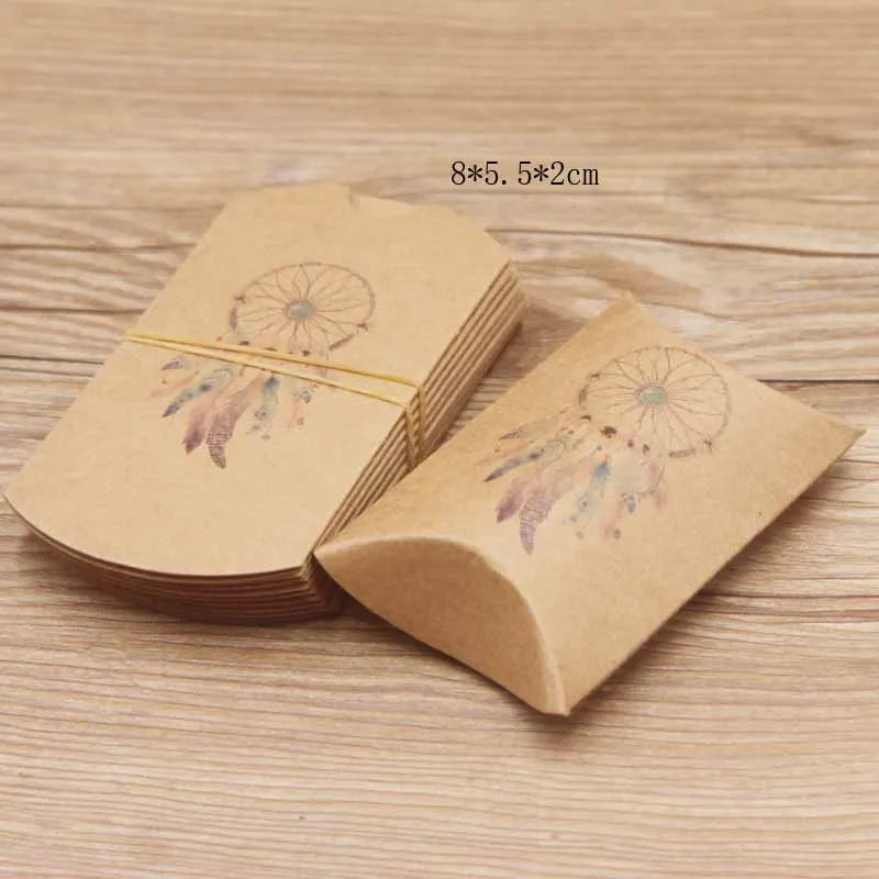 24pcs Floral Pillow-Shaped Jewelry Gift Boxes – Necklace & Earring Display Packaging 20x55x80mm