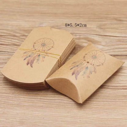 24pcs Floral Pillow-Shaped Jewelry Gift Boxes – Necklace & Earring Display Packaging 20x55x80mm