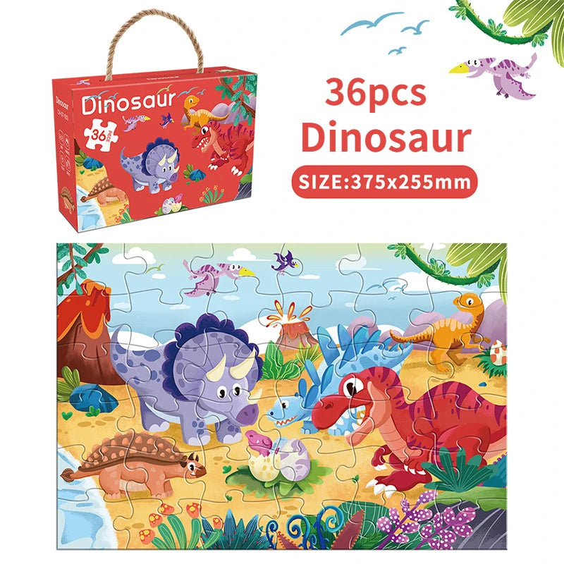 36PCS Large Piece Jigsaw Puzzle – Educational Paper Puzzle for Kids Ages 3–6