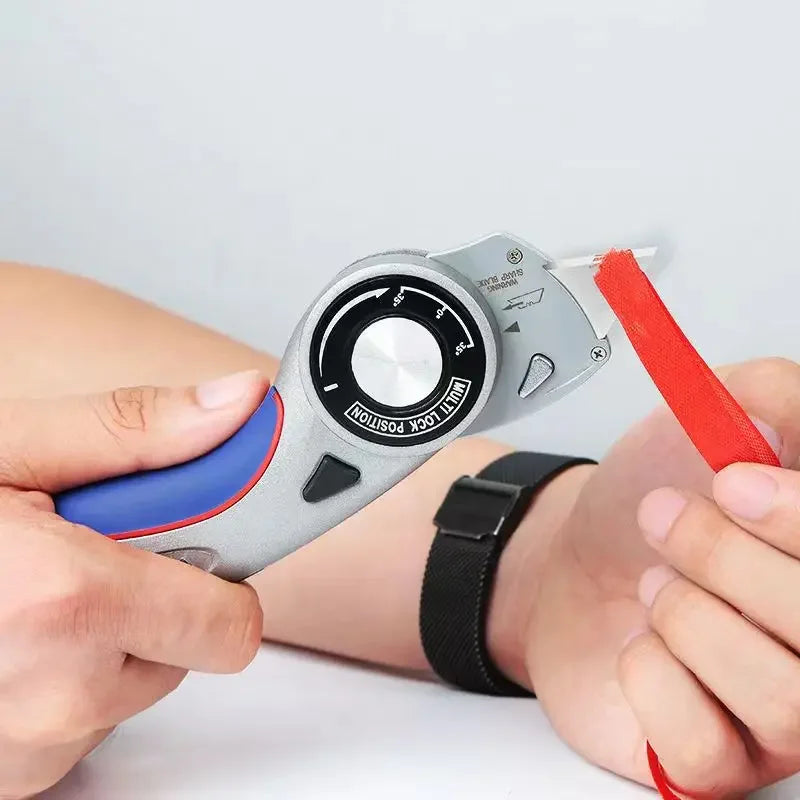 Folding Electrician Utility Knife - Heavy-Duty Cable Stripping, Carpet & Wallpaper Cutting Tool