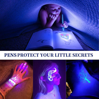 10pcs Invisible Ink Magic Pens – UV Light Disappearing Ink for Kids, Party Favors, Classroom Prizes & Secret Messages