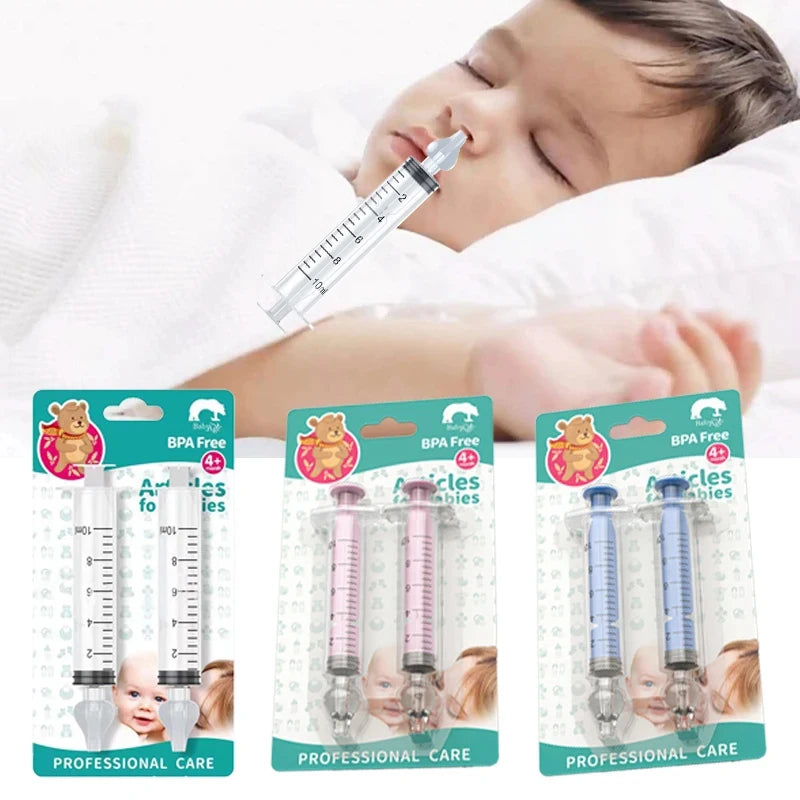 Baby Nasal Aspirator Syringe Set – 2-Piece 10mL PP Nose Cleaner for Newborns and Infants