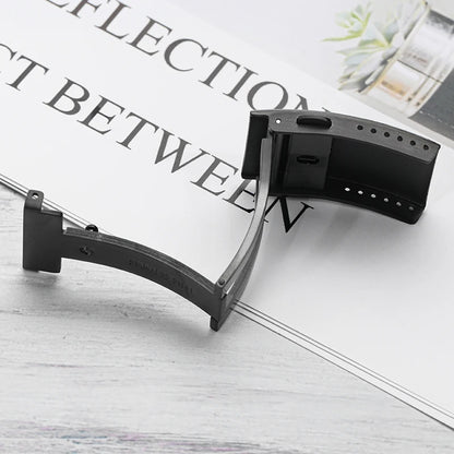 Watchdives Stainless Steel Watch Clasp – 16mm/18mm/20mm/22mm Folding Safety Milled Deployant Replacement Buckle