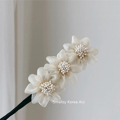 Shell Pearl Bow Hair Barrettes - Elegant Vintage Flower Hair Curler & Styling Accessory