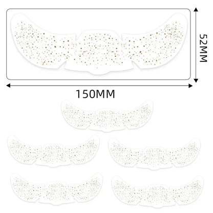 6pcs Hot Stamping Freckles Makeup Patches – Metallic Gold & Silver Temporary Tattoo Stickers for Face