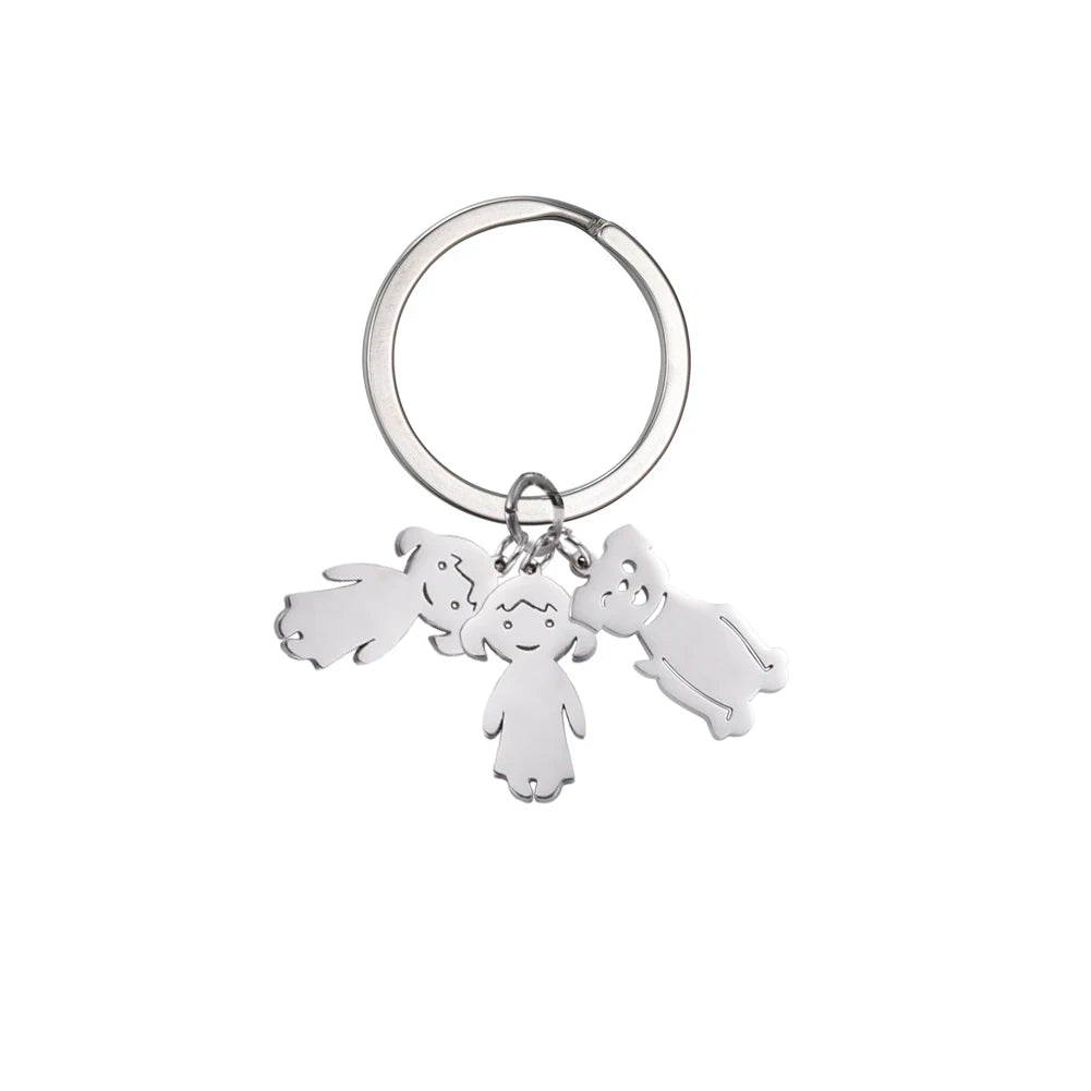 Personalized Kids & Family Keychain – Custom Name Key Chain for Mother’s Day, Couples, Boys, Girls, Pets, Mom, Dad, Baby Gift