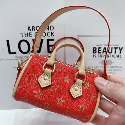 Mini Trendy Headphone Bag Keychain – Fashion Pendant Coin Pocket Red Envelope Flower Shell