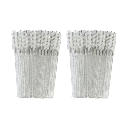 ANNAFRIS 50PCS Disposable Eyelash Brushes - Soft Crystal Lash Extension & Eyebrow Makeup Mascara Wands