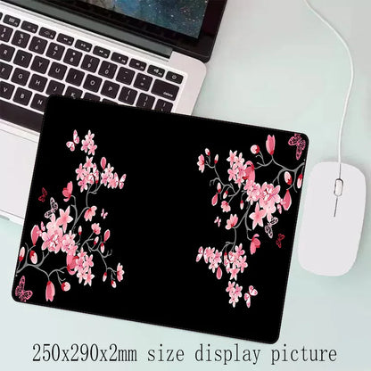 Sakura Scenery Large Anti-Slip Rubber Gaming Mouse Pad – Durable Thick Seam Edge Desk Mat for Office & Gaming
