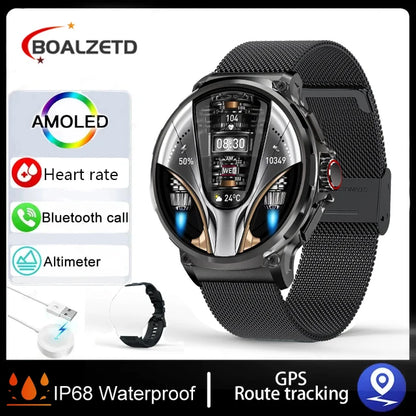 New 710mAh Bluetooth Smartwatch for Men – 1.85" HD Screen, Heart Monitor, Waterproof Fitness Watch for Android & iOS