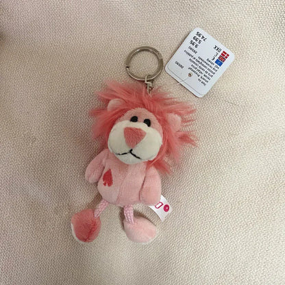 Cartoon Kawaii Animal Plush Keychain – Cute Small Animal Backpack Pendant, Creative Soft Toy Accessory