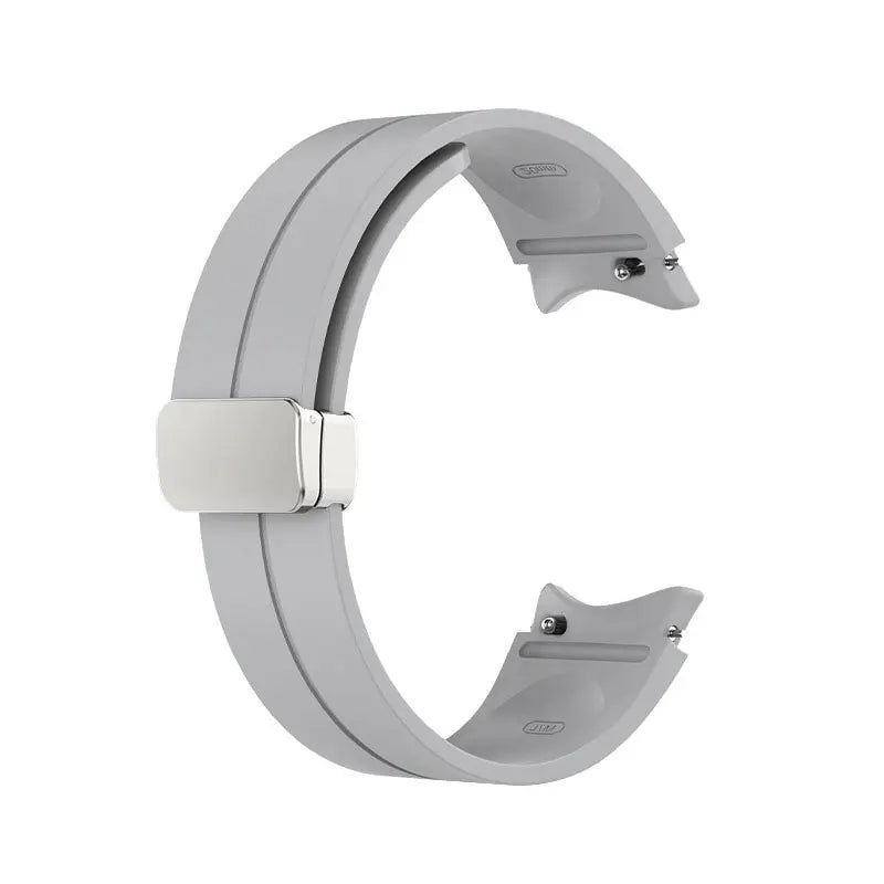 Samsung Galaxy Watch Magnetic Buckle Silicone Strap - Replacement Band for Watch 7/6/5 Pro/5/4 and Classic Models 40mm–47mm